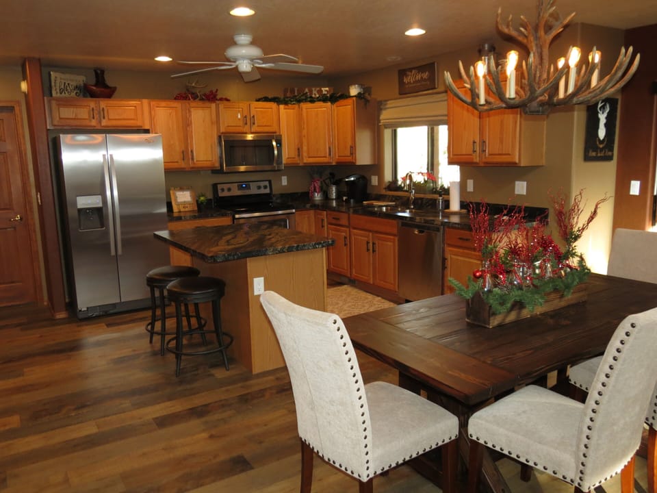 Kitchen and dining area