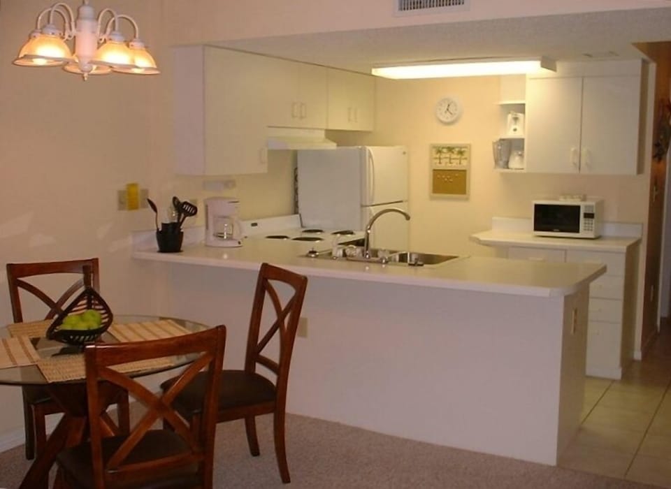 View of Breakfast Area and Kitchen from Living Area