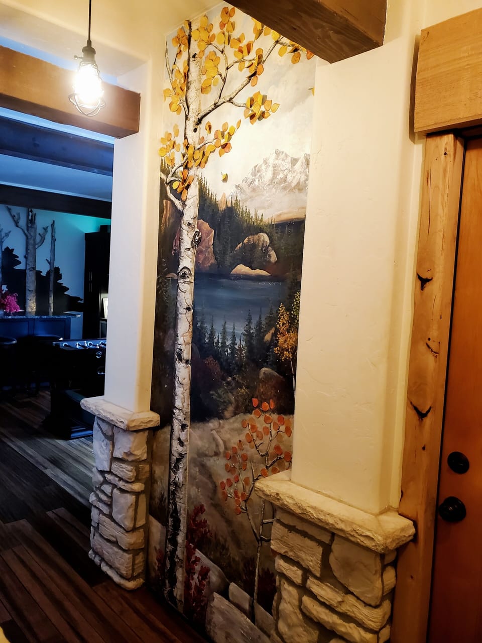 custom painted entry way