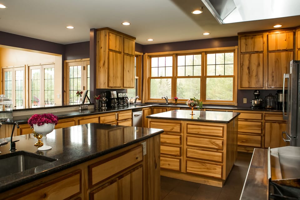 2 islands and plenty of counter space so everyone can pitch in and help cook.