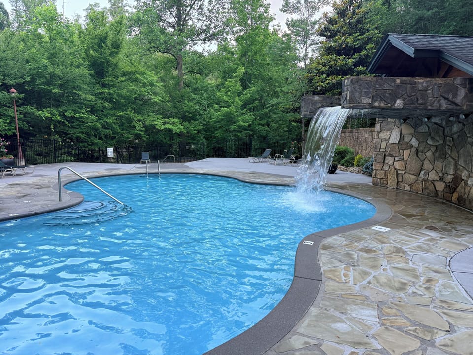 Shared community pool available to guests
