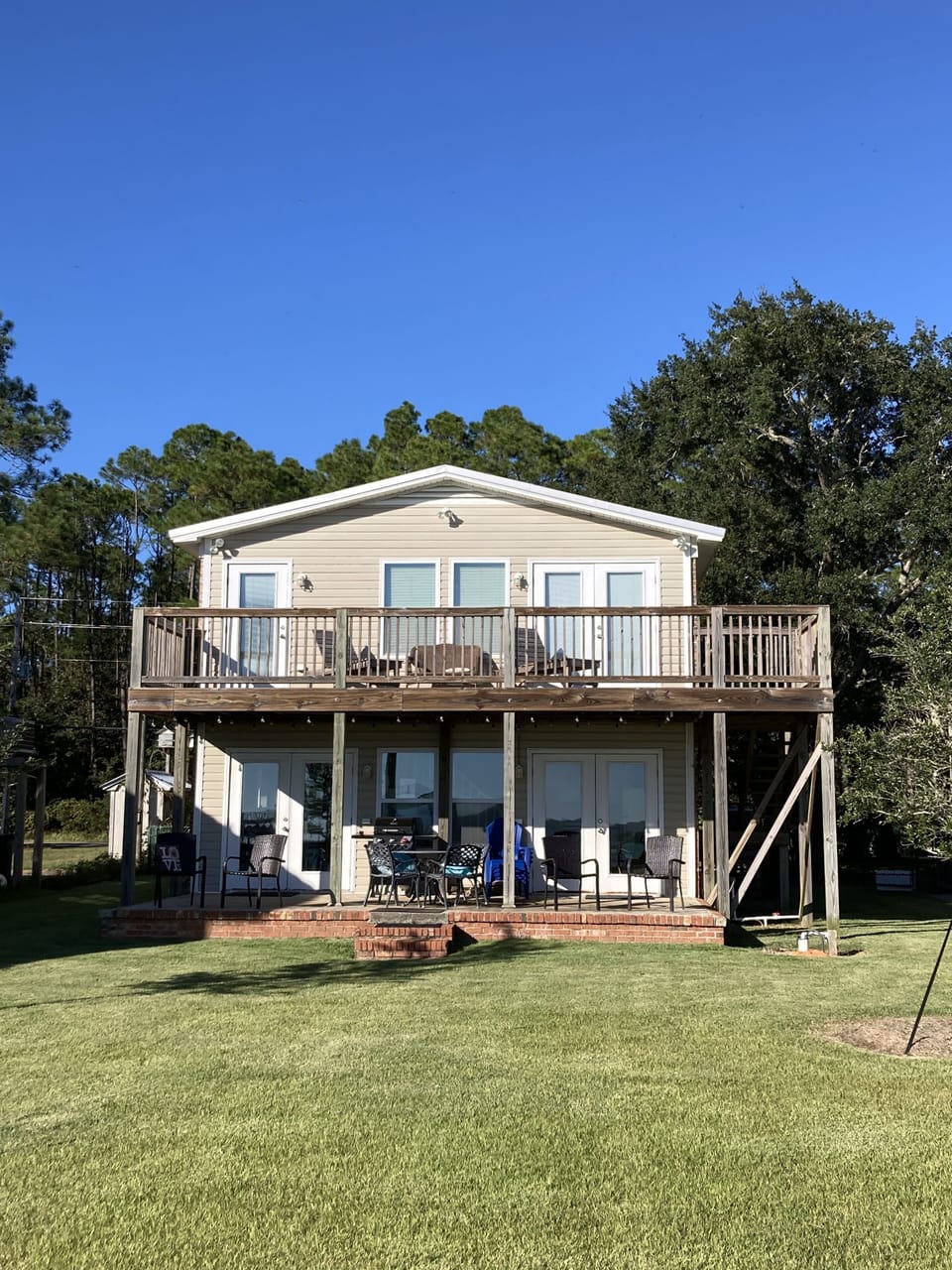 Water side view of house