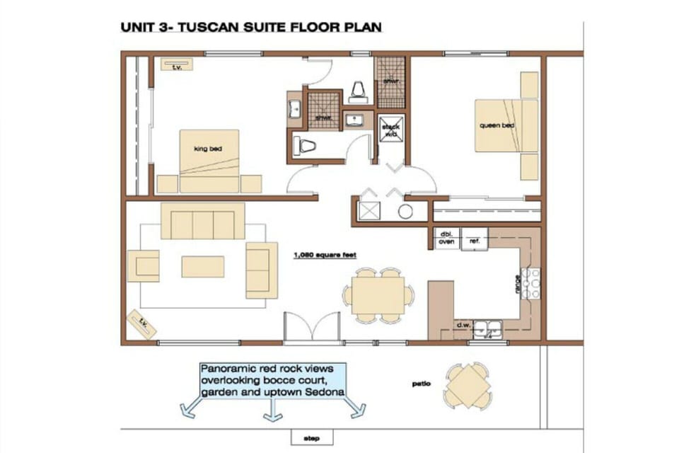 The Tuscan Suite #3 floor plan.