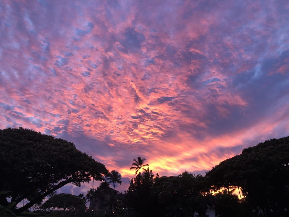 Gorgeous sunsets from the lanai