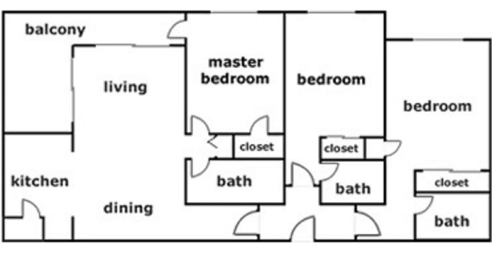 Pocket door gives privacy to Master Suite. Expanded kitchen vs similar  units.