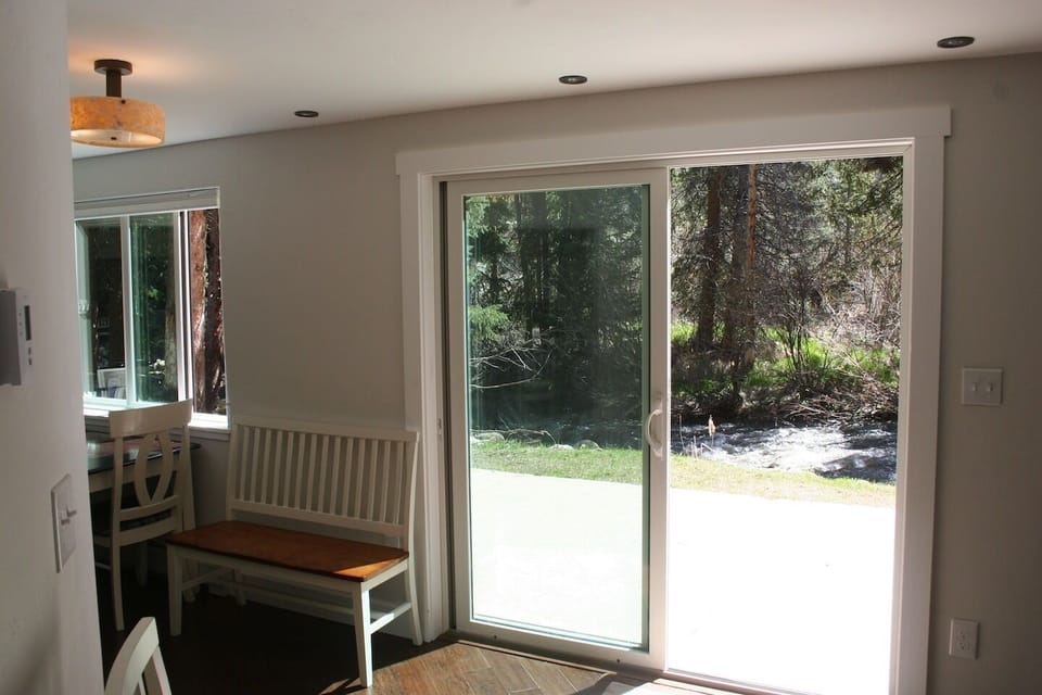 View off the kitchen to the Fraser River. 