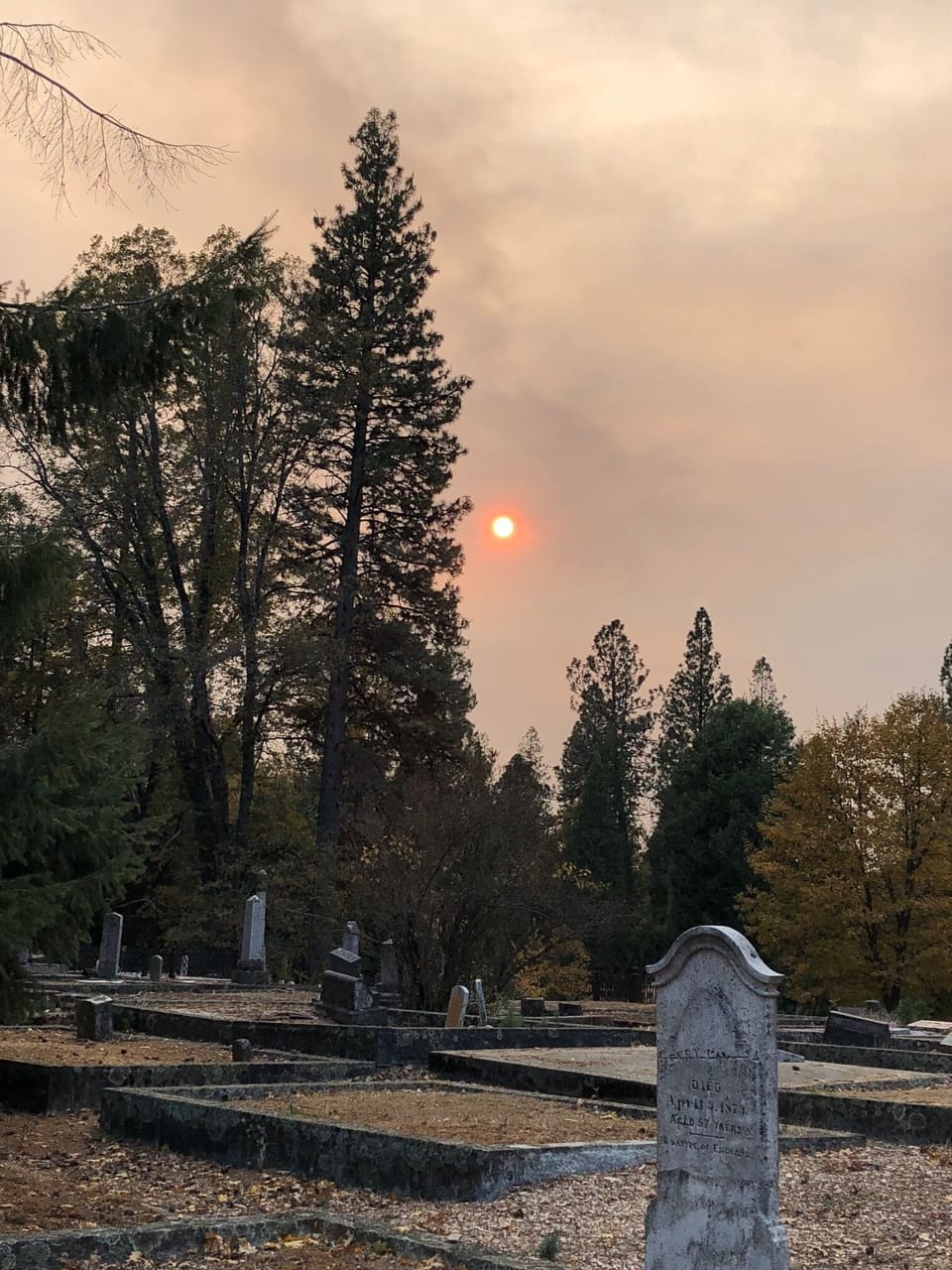 Historical cemetery across the street