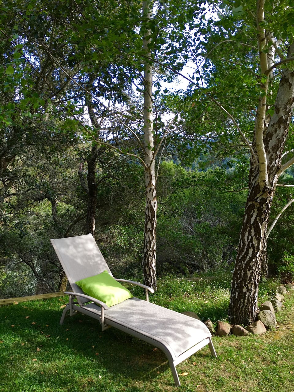 Lounge chair just a few feet from your door.  