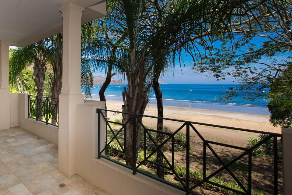 View from the private terrace of the beach trail, sand and water!
