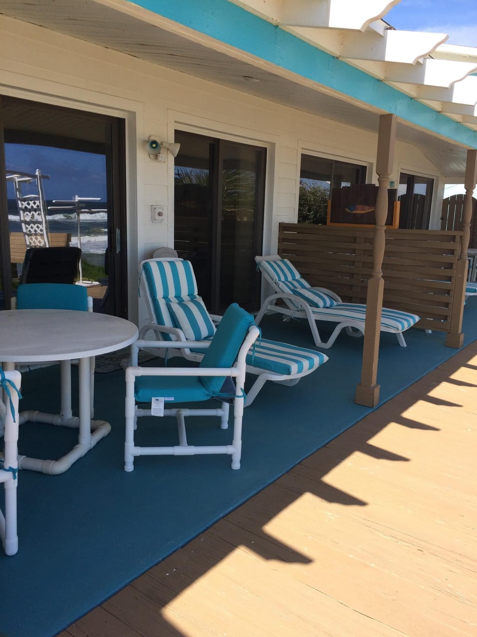 Patio overlooking THE BEACH!!