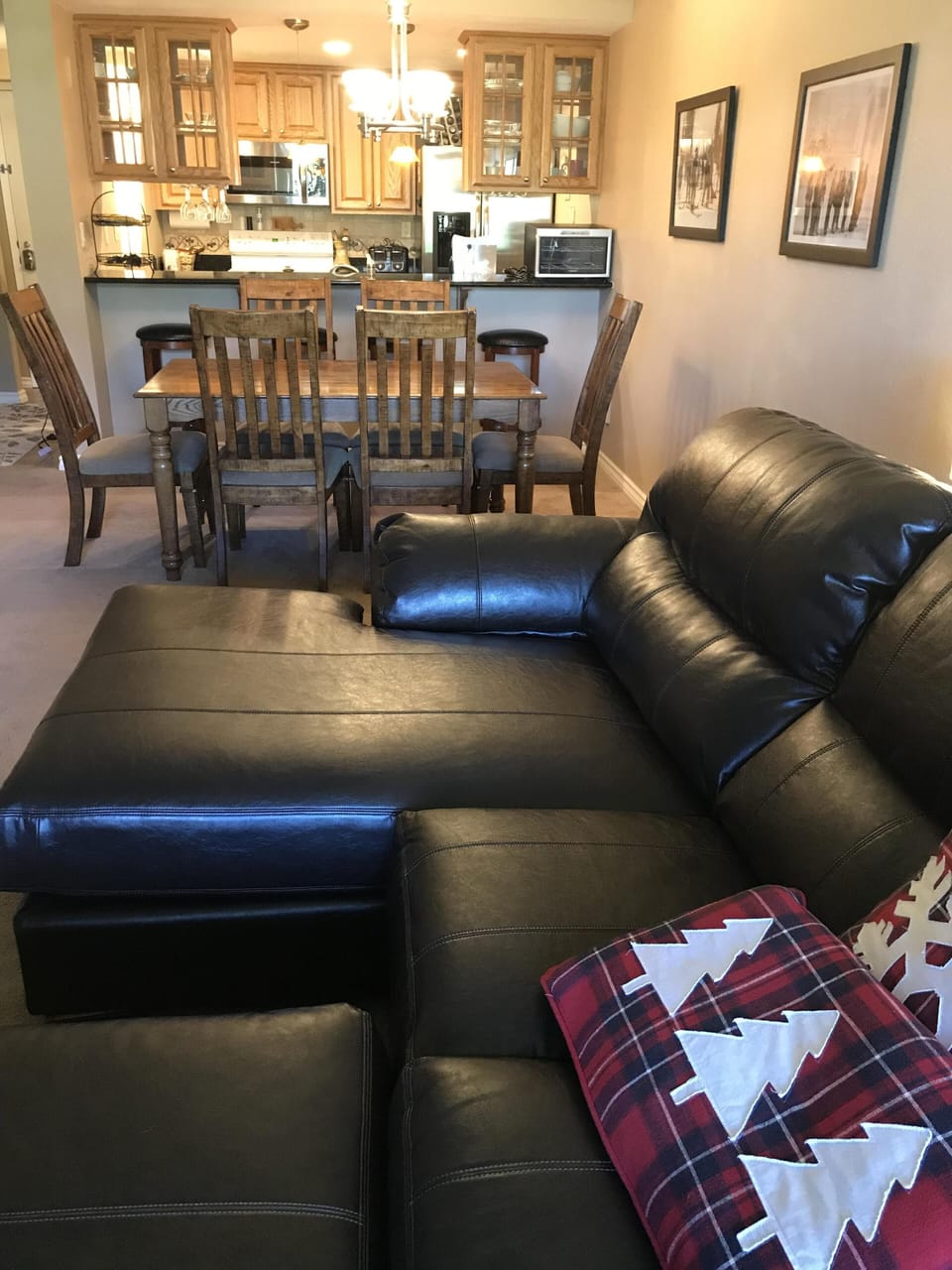 Living room, Dining room and kitchen