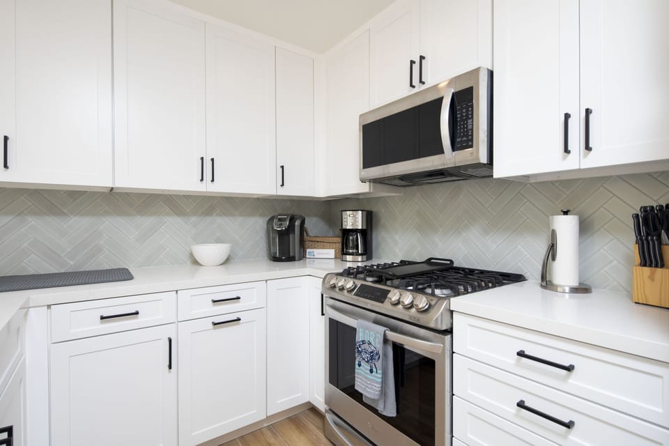 Our newly renovated kitchen is an inviting gathering place!  