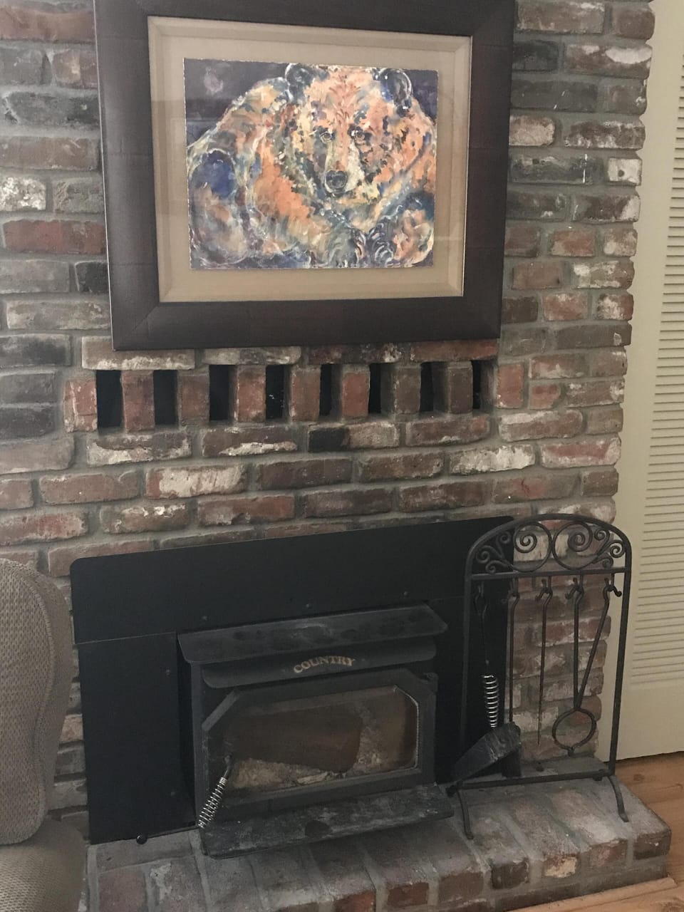 For cold winter nights we have a wood stove.  We provide firewood.  