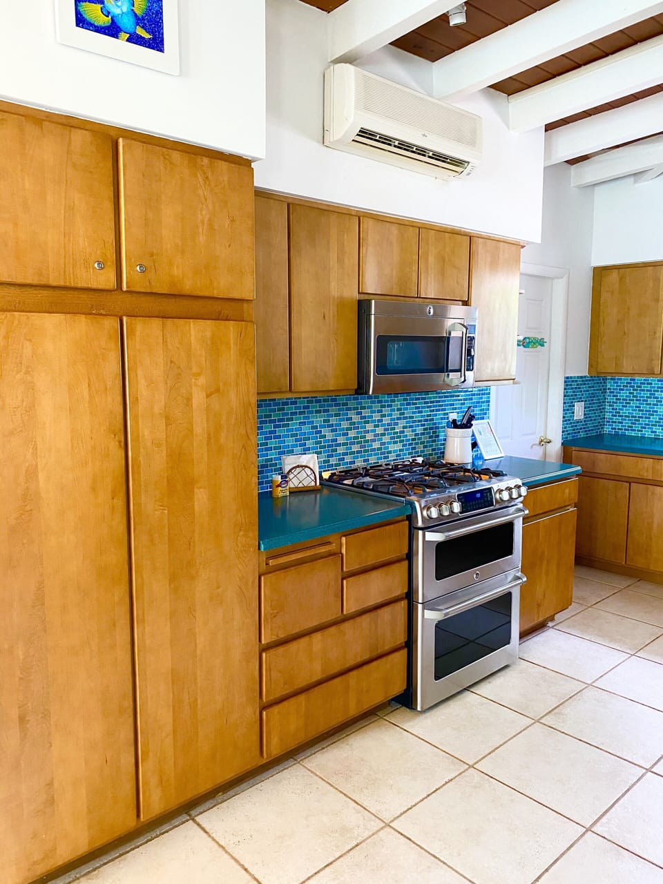 Modern stainless steel appliances. 