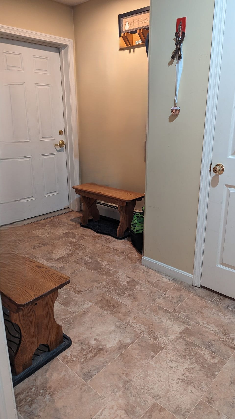 Front entrance (from the parking lot).  Bunk room is left of the entrance door