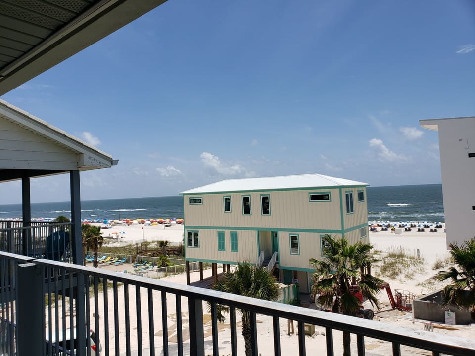 Beach view off our deck looking East