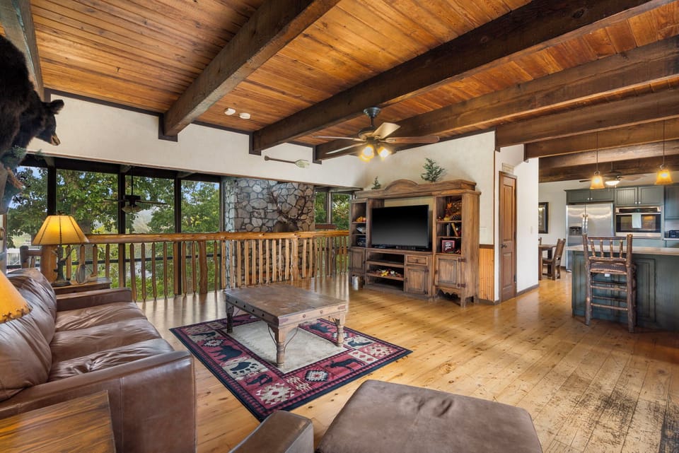 Upstairs Living area with quality furniture and 60' TV