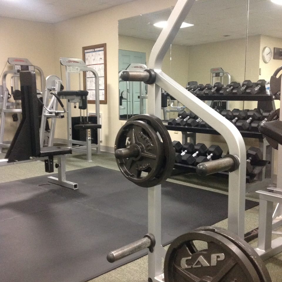 The Nordic's fully -equipped fitness room features both cardio & weights.