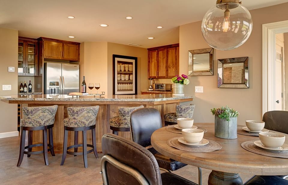 Bar and dining area, second floor, main residence.