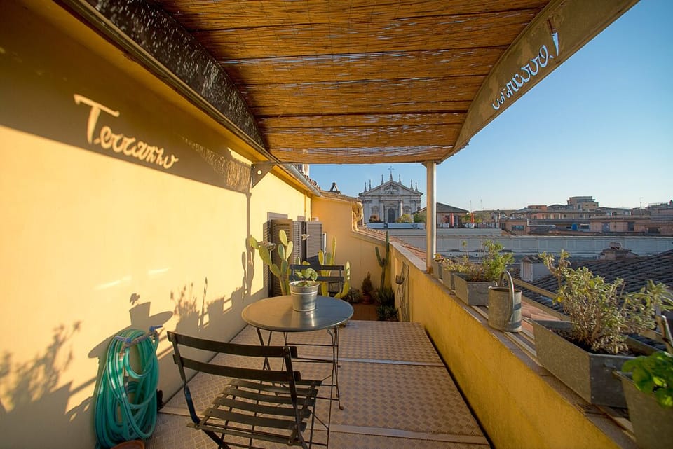 the terrace and the view from above the platform