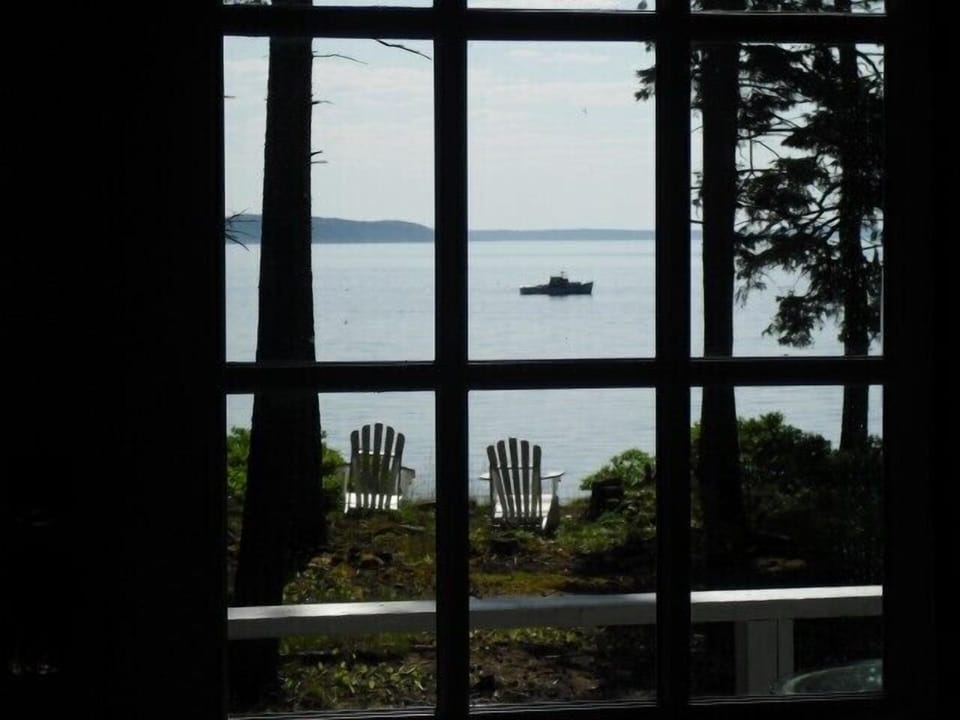 Lobster boat fishing - view from dining room