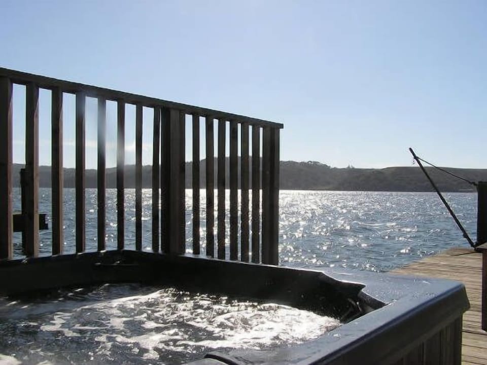 Hot tub overlooking Tomales Bay and Tomales Point