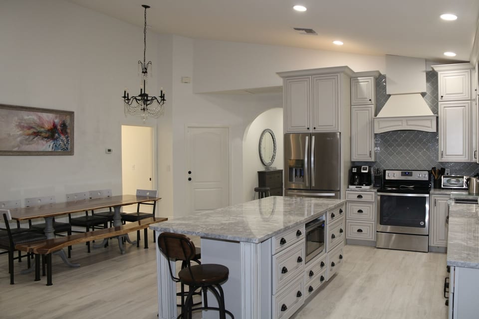 Cozy, chic design with rustic touches and luxurious finishes.
