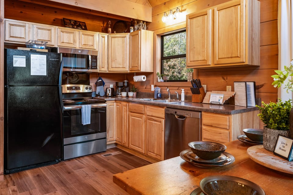 Our kitchen is fully stocked! We love to cook and hope you will too while here!