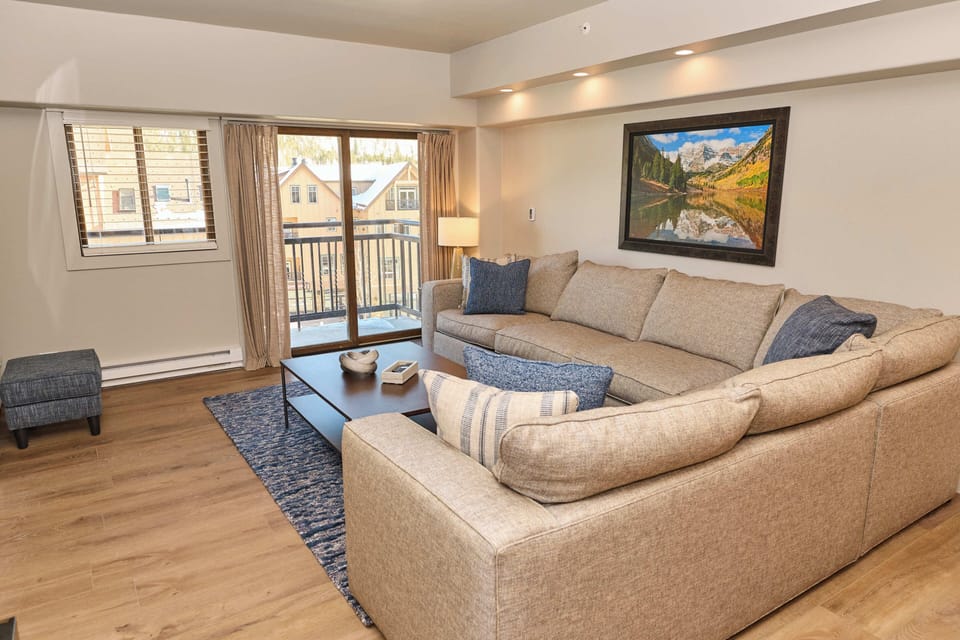 All new furniture with pull-out couch and chair in living room