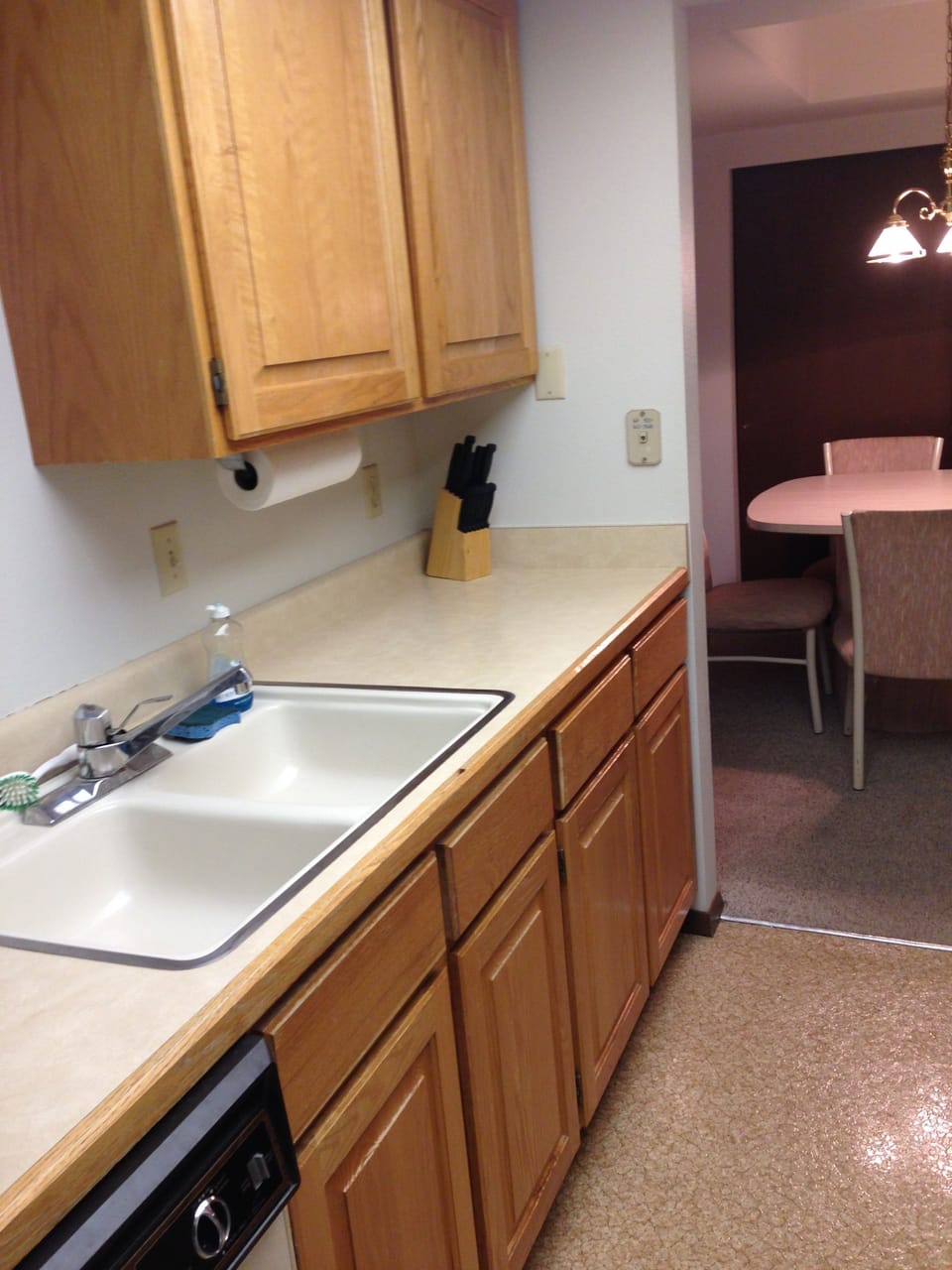 Kitchen. Dining room table and chairs are not accurate images-see other photos.