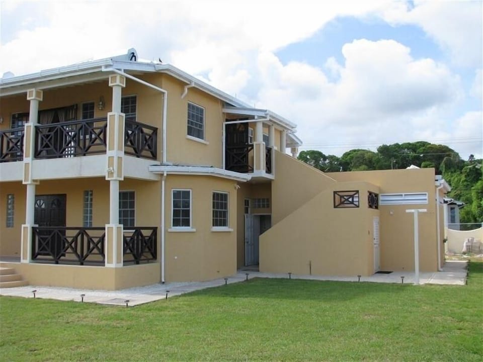 Rear Yard View, Entrance to Second Floor, Laundry Area, Clothesline, BBQ area