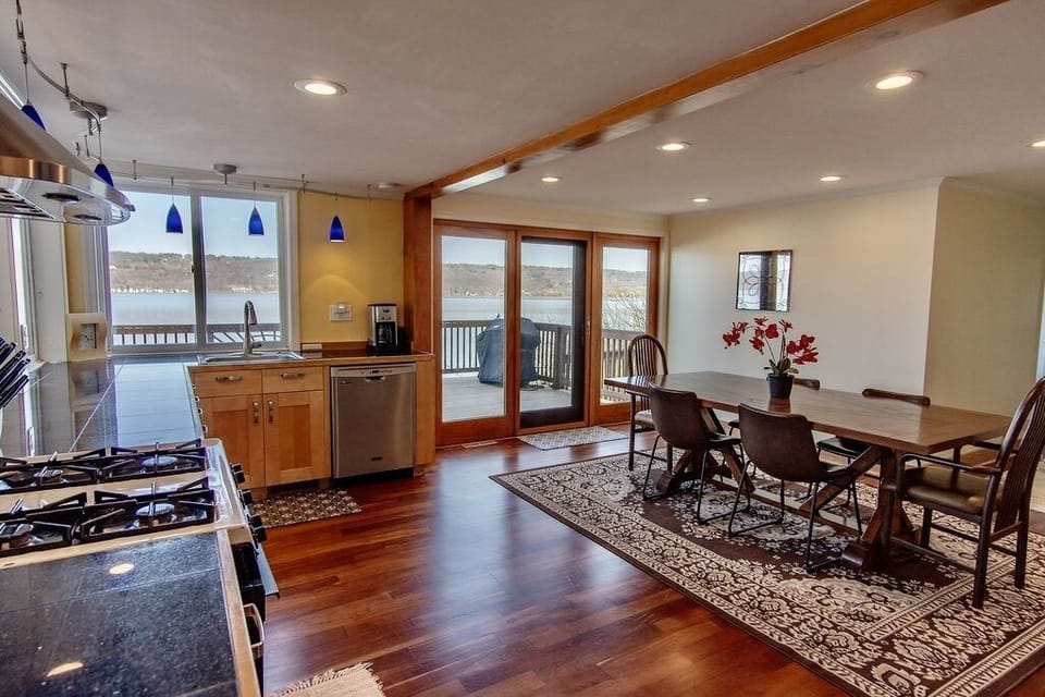 Lake views from the kitchen