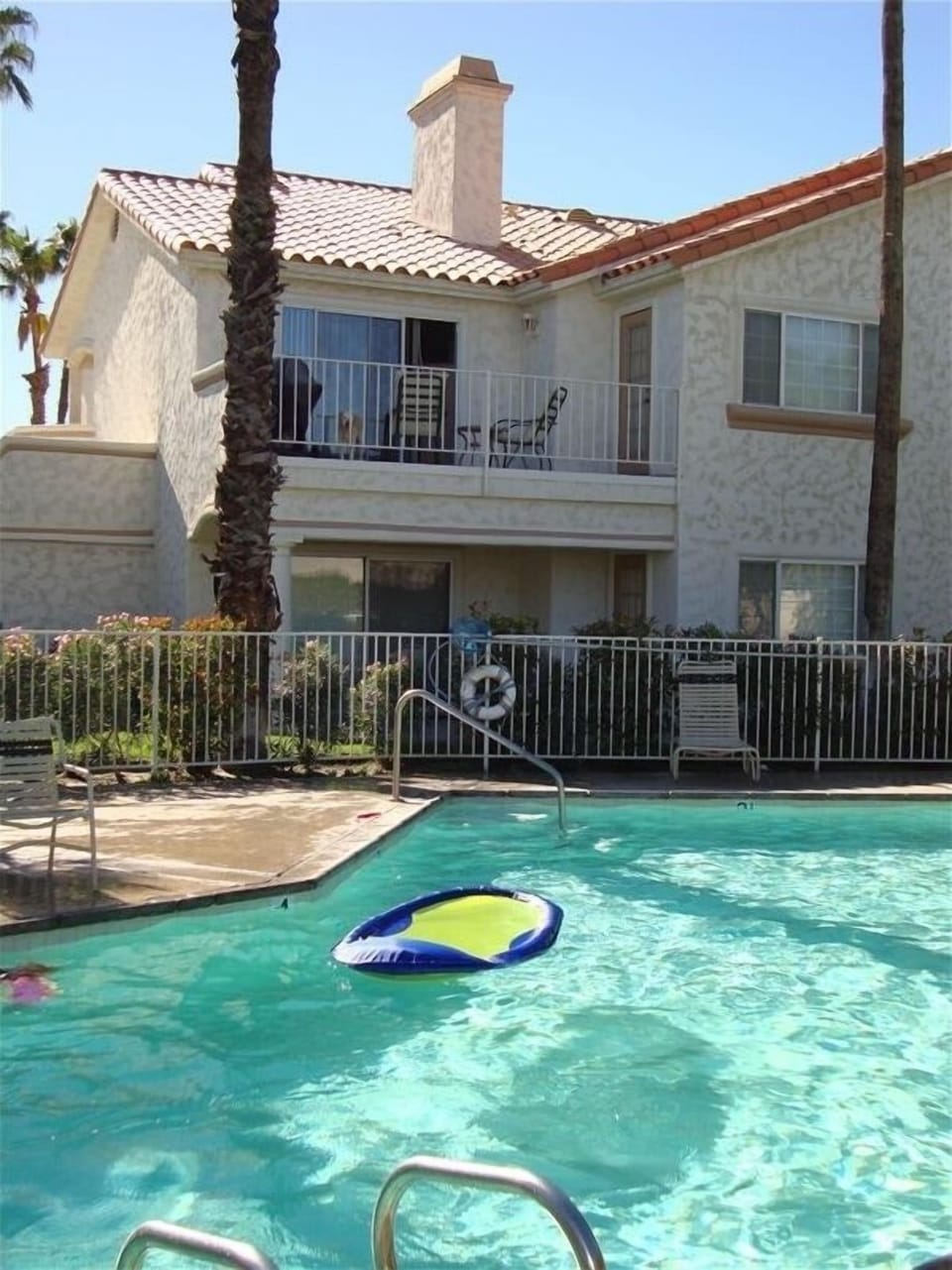 Pool view of balcony....great location just steps from one of 32 pools/spas