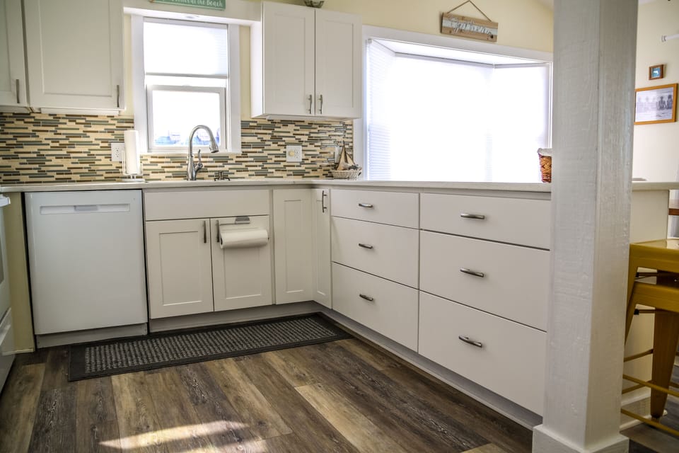 Updated kitchen with all new drawers, cabinets and storage!