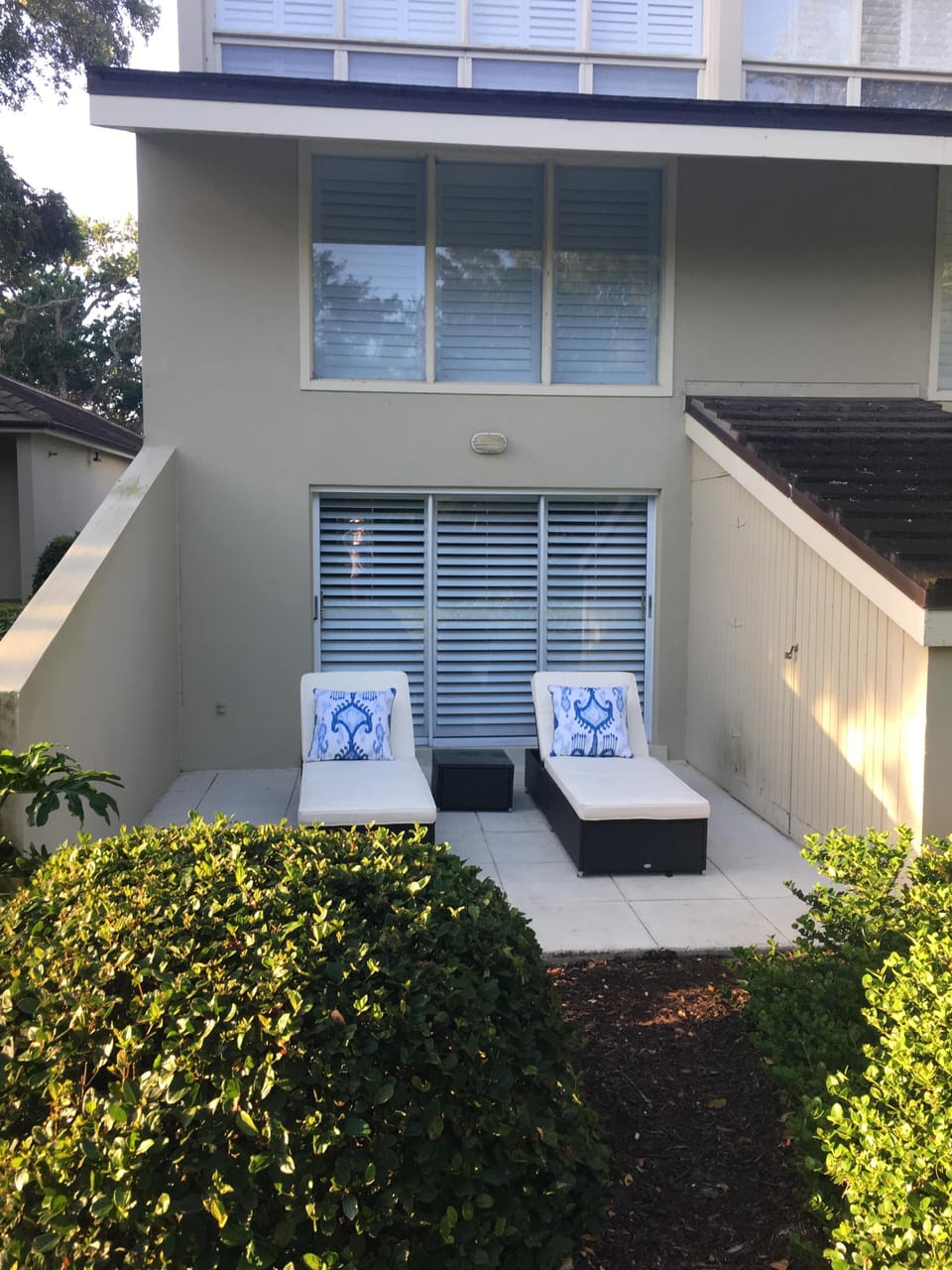 Private rear terrace