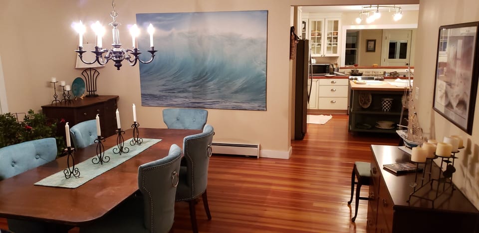 Dining Room Flows to kitchen and living room. 