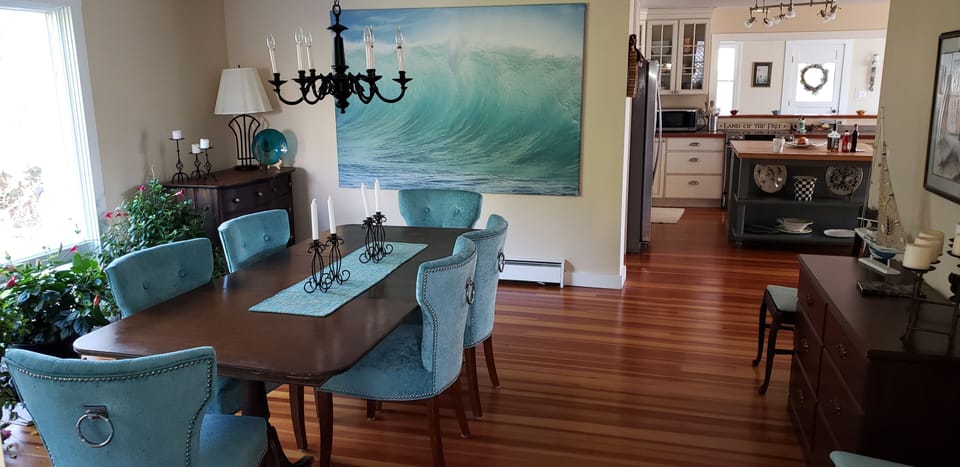 You can't beat the dining room.  Seats up to 10 easily.