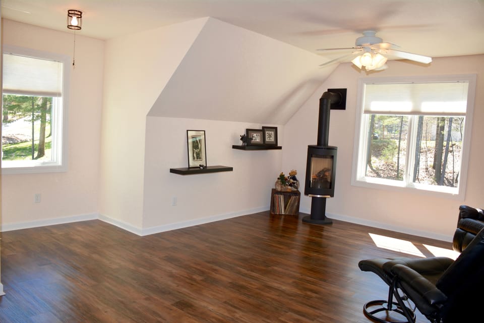 Gas heater in the upstairs Bonus Bedroom