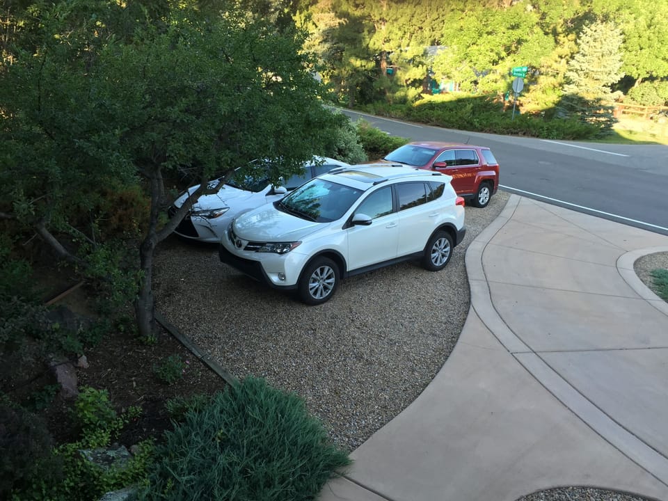 Off street parking for up to three cars