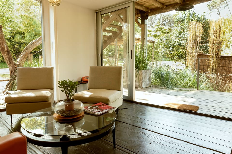 loft 1 living room and deck
