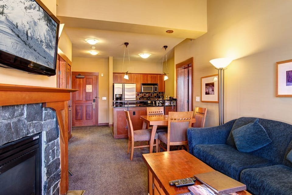 Gather the family around the warm glow of the gas fireplace while enjoying your favorite shows on cable TV