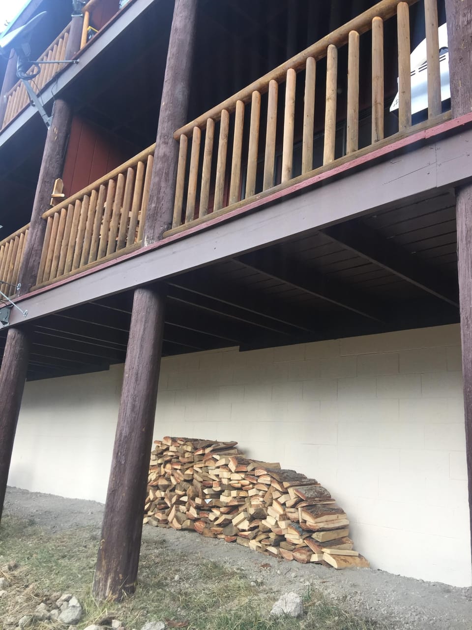 ADDITIONAL FIREWOOD UNDER DECK.
