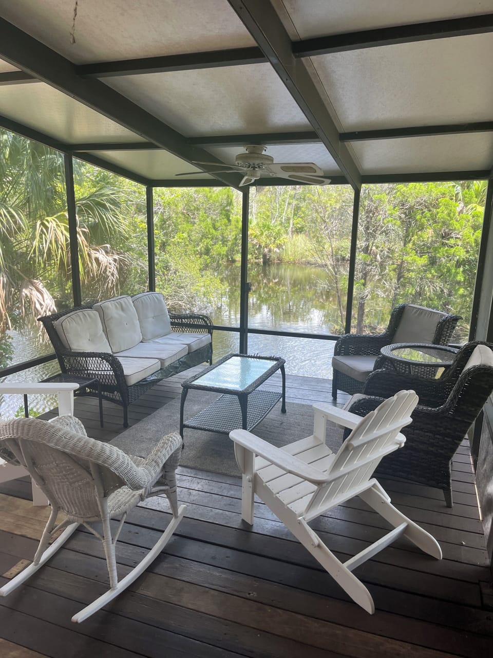 Back Screened porch overlooking Spring