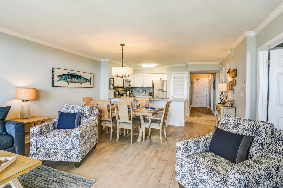 Open concept, relaxed lifestyle & cool colors provide a perfect sanctuary.