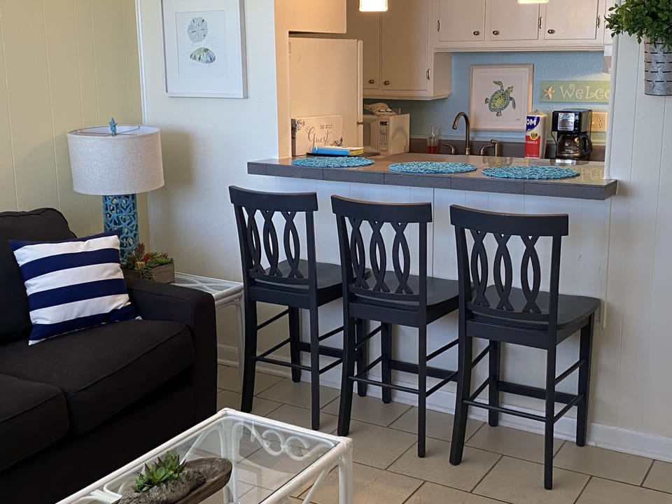 Brand new bar stools, sleeper, and chair and lamps!