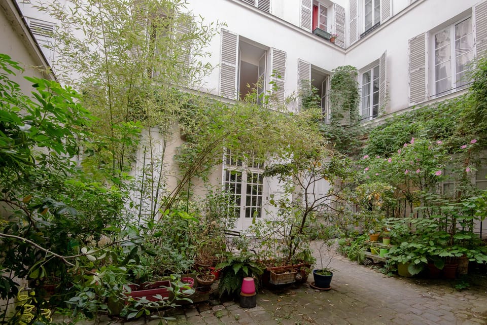 Building courtyard is calm