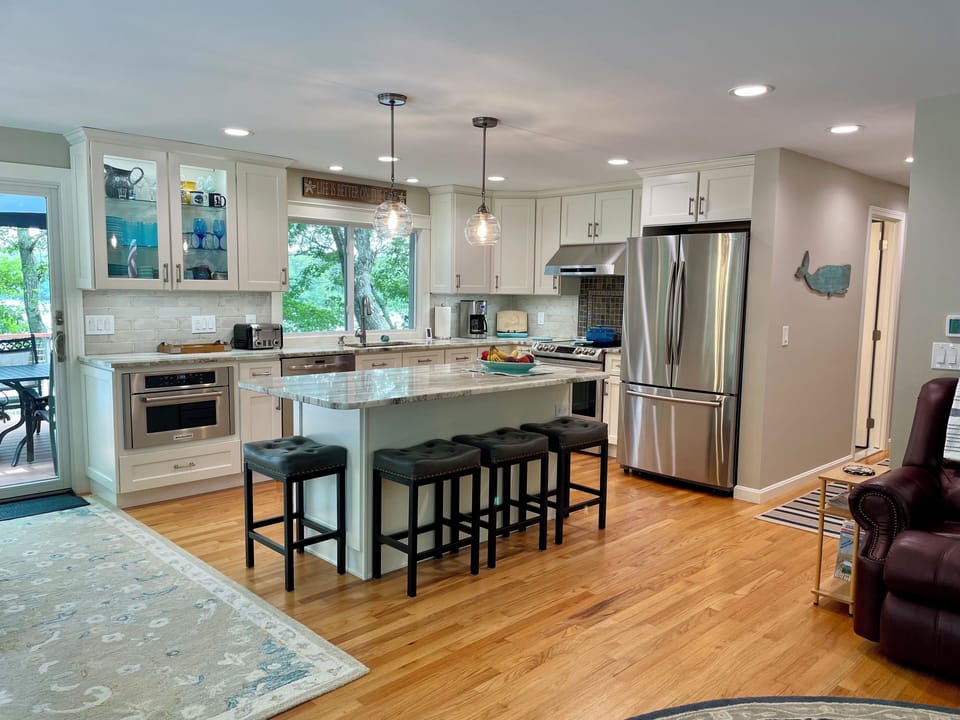 Fully stocked kitchen with everything you need for grilling, cooking or baking.