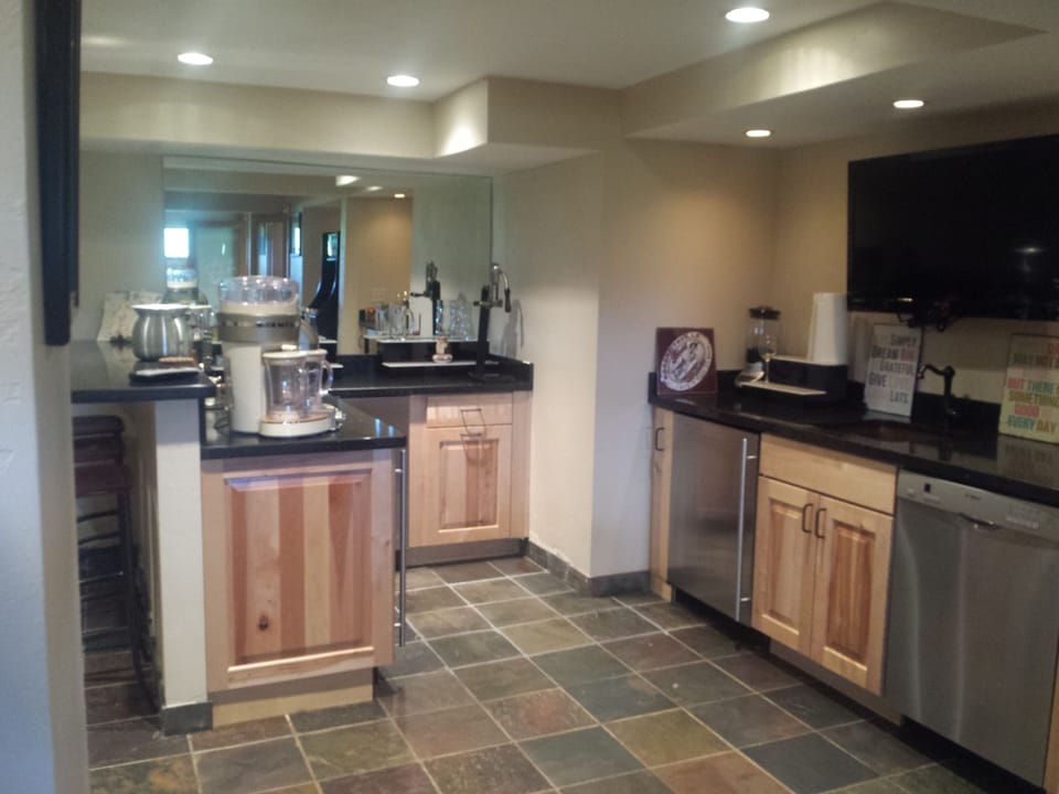 Lower level bar and gaming area