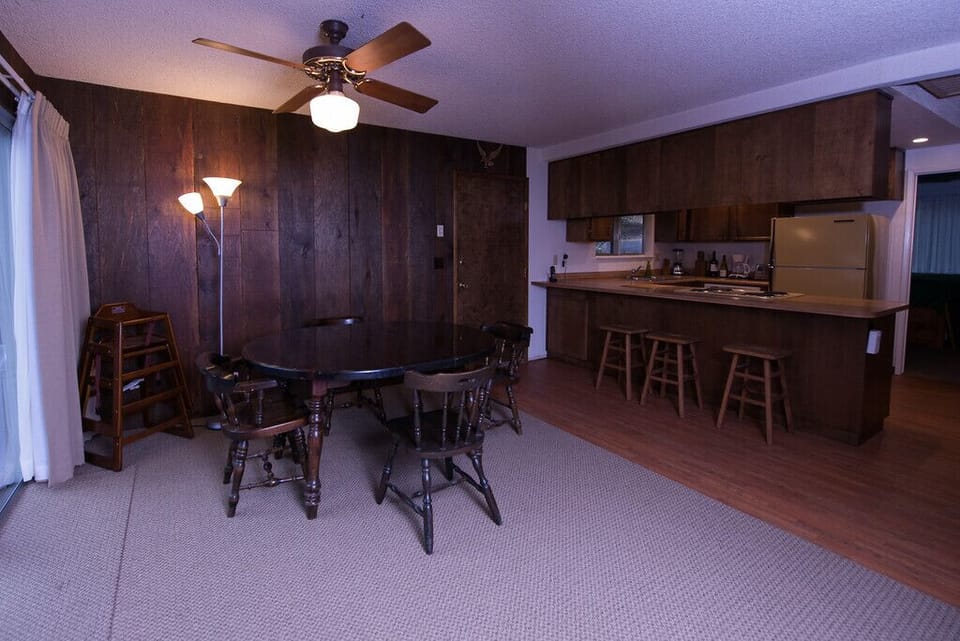 dining and kitchen area