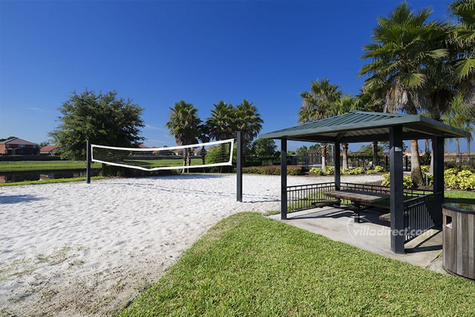 Beach volleyball court in the resort